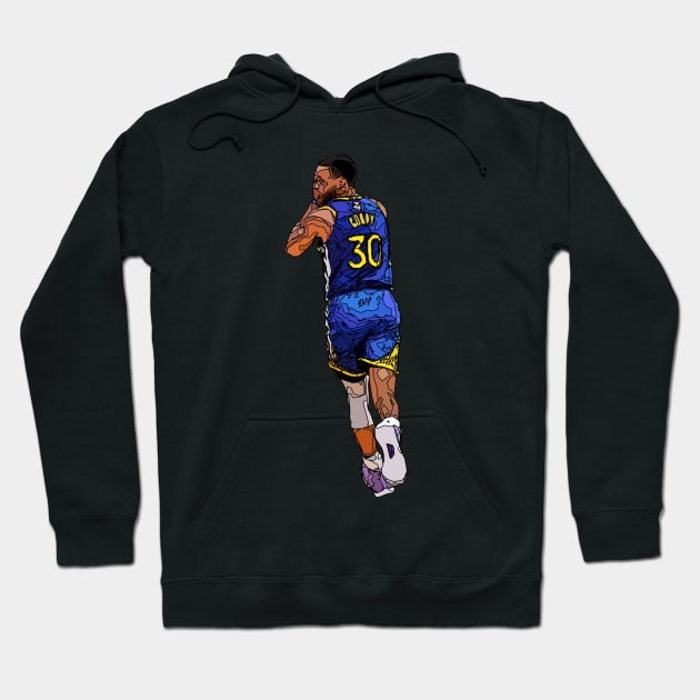 Stephen Curry Night Night Celebration 2 Hoodie by Playful Creatives